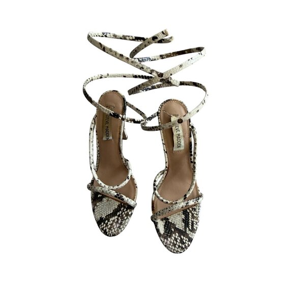 STEVE MADDEN Sweetie Spiral Strap Heels Sandals Size 6.5 - Picture 9 of 10